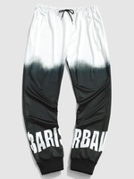 Pantalon à Imprimé Lettre Ombré Xl Noir