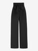 Pantalon à Taille Empire à Jambe Large avec Poche M Noir