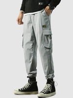 Pantalon 7 / 8 Cargo à Cordon de Serrage avec Multi-Poches Xs Gris clair