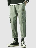 Pantalon 7 / 8 Cargo à Cordon de Serrage avec Multi-Poches Xs Vert clair