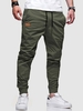 Pantalon avec Poches Patch à Cordon L Vert profond