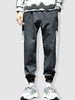 Pantalon Bicolore à Pieds Etroits avec Poche à Cordon de Serrage L Noir