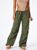 Pantalon Bouffant à Jambe Large à Cordon à Lacets L Vert clair
