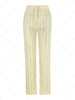 Pantalon Cache-maillot de Plage Bohème Croché en Tricot avec Cordon M Jaune clair