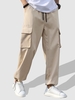 Pantalon Cargo à Cheville avec Poche à Rabat à Cordon L Bronze