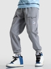 Pantalon Cargo à Cordon avec Poche à Rabat à Pieds de Poutre Streetwear S Gris foncé