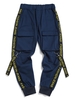 Pantalon Cargo à Imprimé Lettre avec Sangle Vêtement Technique 2xl Bleu foncé toile de jean