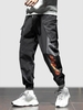 Pantalon Cargo à Imprimé Lettre en Blocs de Couleurs Vêtement technique Xl Noir