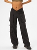 Pantalon Cargo à Jambe Large V en Avant L Noir