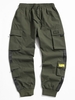 Pantalon Cargo Applique avec Lettre Vêtement Technique Xs Vert armée