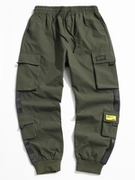 Pantalon Cargo Applique avec Lettre Vêtement Technique Xs Vert armée