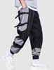 Pantalon Cargo Bouclé avec Poches Xxl Noir