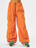 Pantalon Cargo Boucle en Parachute à Cordon M Orange