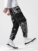 Pantalon Cargo Cachemire Imprimé Contrasté Streetwear Esthétique Y2K 2xl Noir