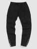 Pantalon Cargo de Couleur Unie à Ourlet 32 Noir