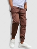 Pantalon Cargo de Couleur Unie à Plusieurs Poches avec Cordon de Serrage L Brique réfractaire