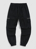 Pantalon Cargo de Couleur Unie avec Poches à Fermetures Éclair M Noir