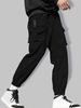 Pantalon Cargo de Jogging à Bretelle Design en Couleur Unie de Streetwear Xxl Noir