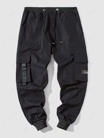 Pantalon Cargo de Jogging à Multiples Poches Design Xl Noir