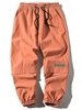 Pantalon Cargo de Jogging Applique à Imprimé Lettre à Cordon Xs Orange