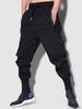 Pantalon Cargo de Jogging avec Poches Zippées à Cordon Xl Noir