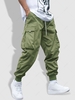 Pantalon Cargo de Sport avec Poche à Rabat et Cordon de Serrage Techwear S Vert profond