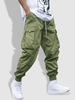 Pantalon Cargo de Sport avec Poche à Rabat et Cordon de Serrage Techwear Xl Vert profond
