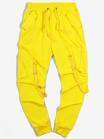 Pantalon Cargo de Sport Elastique Long Ruban avec Poches Vêtement Technique 3xl Jaune
