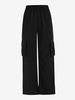 Pantalon Cargo Droit avec Poches à Rabat Streetwear L Noir