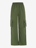 Pantalon Cargo Droit avec Poches à Rabat Streetwear S Vert