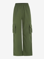 Pantalon Cargo Droit avec Poches à Rabat Streetwear S Vert