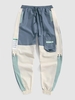 Pantalon Cargo en Blocs de Couleurs avec Multi-Poches S Bleu profond