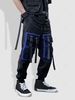 Pantalon Cargo Fluide à Bretelle Fine en Blocs de Couleurs Vêtement Technique L Noir