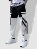 Pantalon Cargo Fluide Bicolore avec Sangle Vêtement Technique Xs Noir