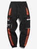 Pantalon Cargo Lettre Graphique avec Poche à Cordon S Rouge