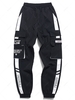 Pantalon Cargo Lettre Graphique avec Poche à Cordon Xs Blanc