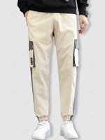 Pantalon Cargo Panneau en Blocs de Couleurs Vêtement technique Xl Blanc chaud