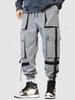 Pantalon Cargo Patch Contrasté Vêtement Technique Streetwear Xl Gris clair