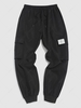 Pantalon Cargo Technique de Jogging avec Patch et Large Poche Xs Noir