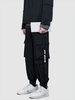 Pantalon Cargo Technique Lettre avec Multi-Poches S Noir