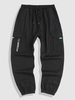 Pantalon Cargo Technique Lettre Brodée M Noir