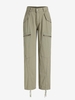 Pantalon Cargo Zippé à Taille Basse à Lacets M Café lumière