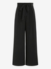 Pantalon Ceinturé avec Poche à Jambe Large M Noir