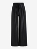 Pantalon Ceinturé Métallique à Jambe Large avec Poche S Noir