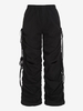 Pantalon Chiné Découpé à Volants S Noir