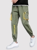 Pantalon Contrasté Technique Cargo Etoile Lettre 2xl Vert profond