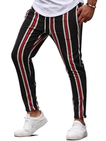 Pantalon Crayon à Rayure Verticale S Rouge