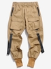 Pantalon Décontracté Cargo Multi-poches Vêtement Technique 2xl Café lumière