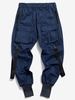 Pantalon Décontracté Cargo Multi-poches Vêtement Technique L Bleu profond