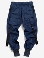 Pantalon Décontracté Cargo Multi-poches Vêtement Technique L Bleu profond